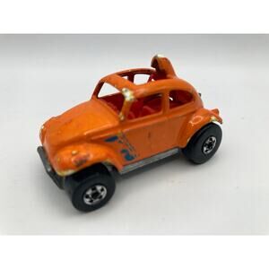 Loose Vintage Hot Wheels 1983 Diecast 1:64 Scale VW Blazing Bug Orange Car